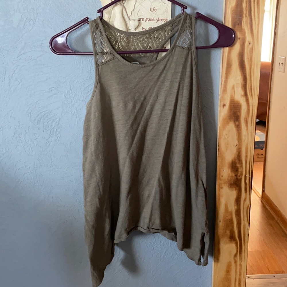 Olive green tank top